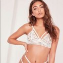 NOWY MISSGUIDED stanik braletka biały M 38