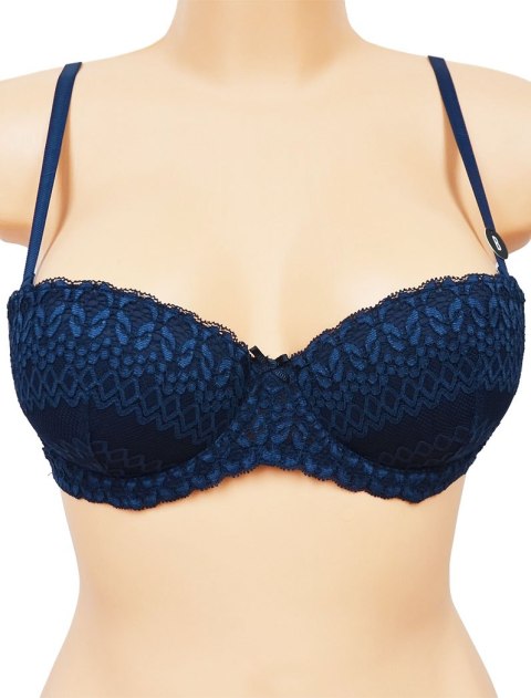 NOWY PIMKIE koronka push-up granatowy stanik 75B