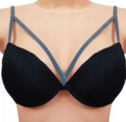 Biustonosz TEZENIS maxi push-up czarny biustonosz 80B