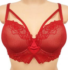 NOWY TEZENIS czerwony koronkowy biustonosz 90B