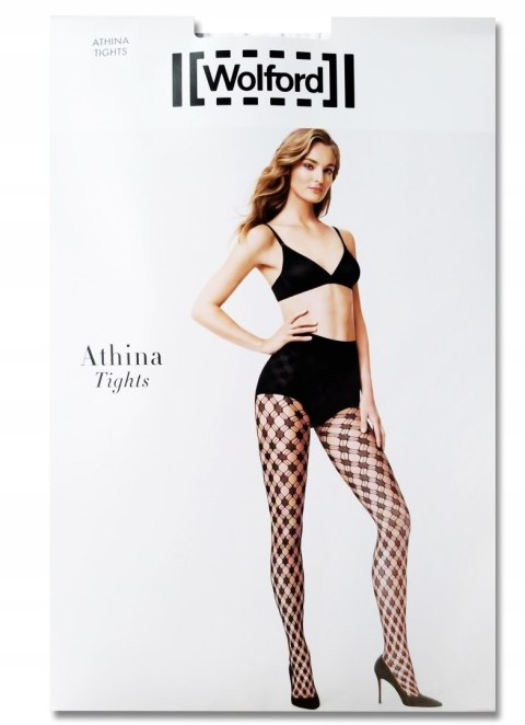 NOWE WOLFORD Athina białe ażur rajstopy S 38/40