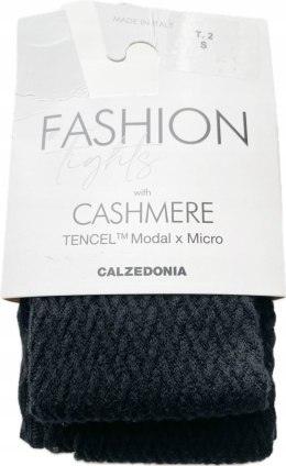 Rajstopy Calzedonia czarny kaszmir cashmere tencel modal S t.2 Nowe