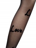 Rajstopy Calzedonia wzór napisy love czarne s/M Nowe